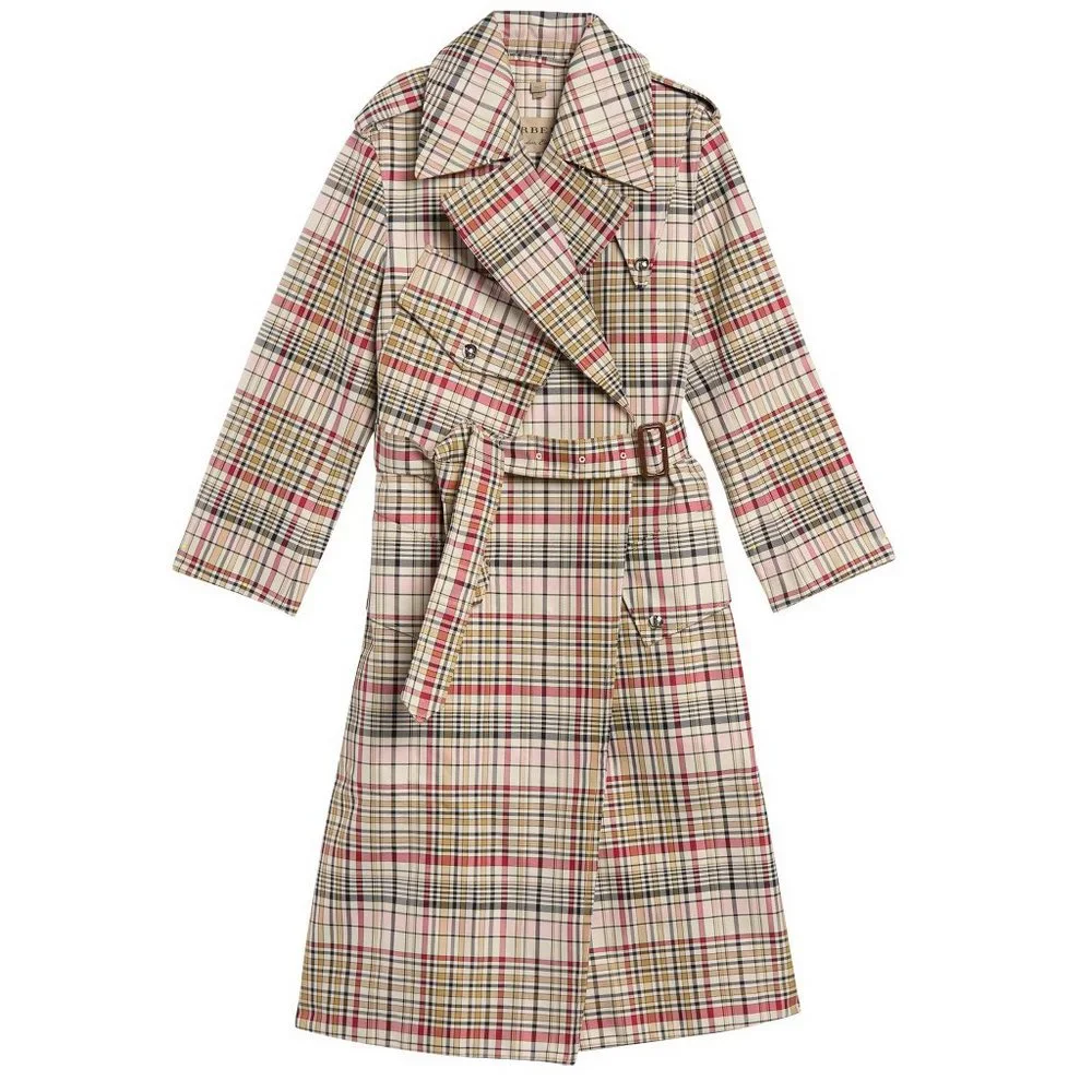 NWT Burberry Check Rain Trench Coat, US 4 - Picture 1 of 16